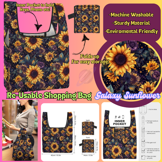 GALAXY SUNFLOWER-SHOPPING BAGS 2-PREORDER CLOSING 6/27