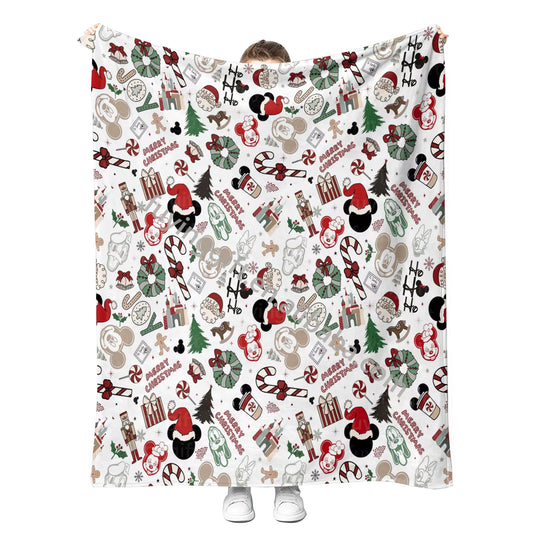 Magical Cartoon Christmas Throw Blankets | 50x60” Soft Fleece Holiday Throw
