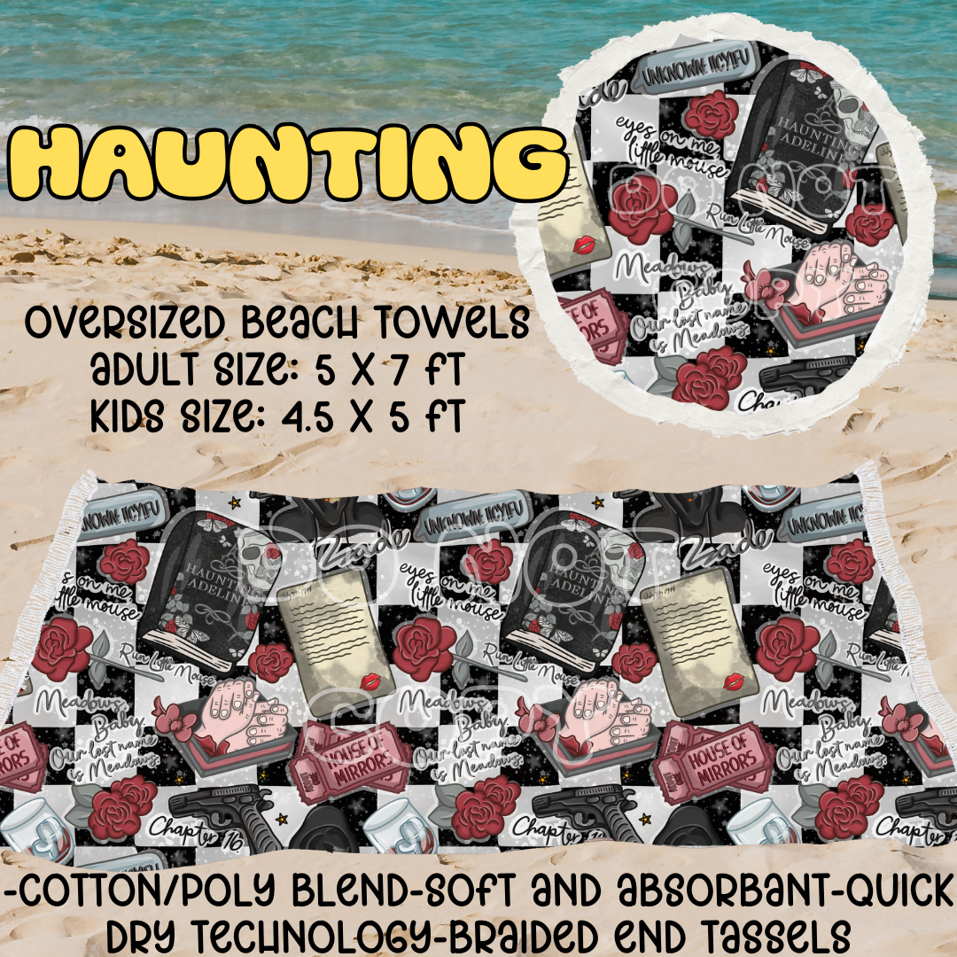 HAUNTING - OVERSIZED BEACH TOWEL RUN 5 - PREORDER CLOSING 3/23