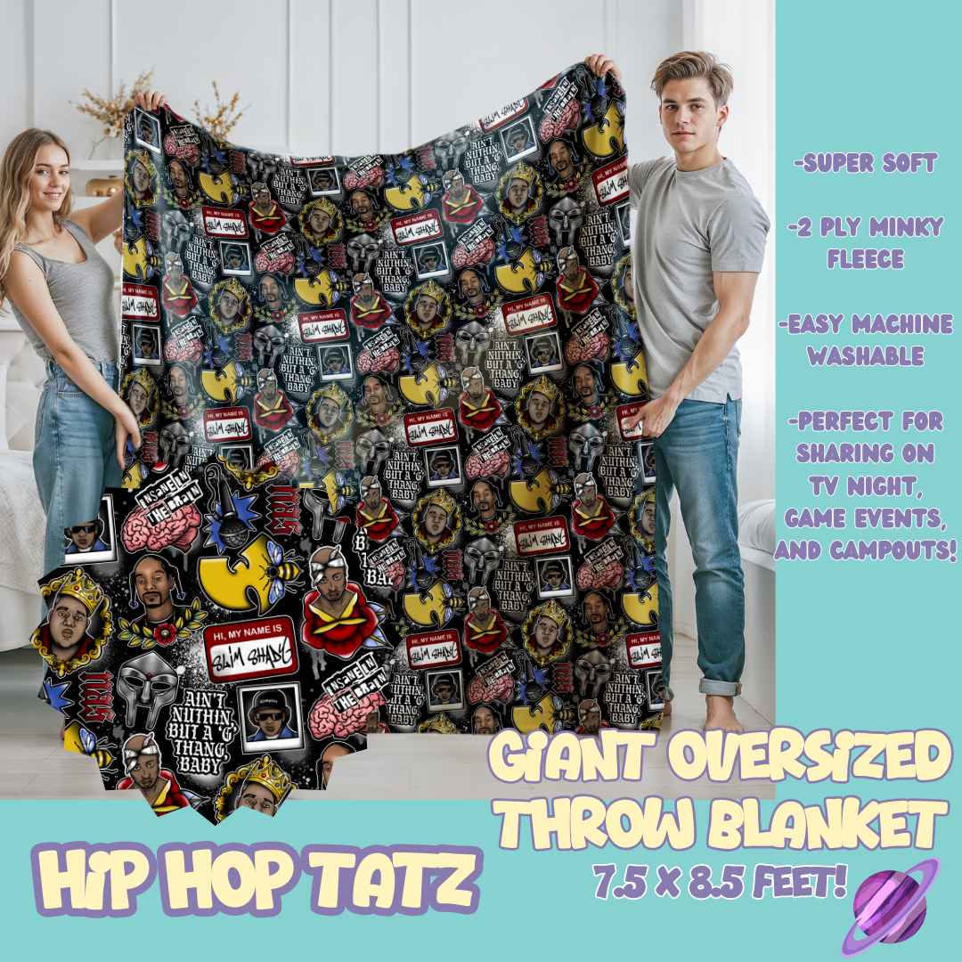 HIP HOP TATZ - OVERSIZED THROW BLANKET 11 - PREORDER CLOSING 2/2