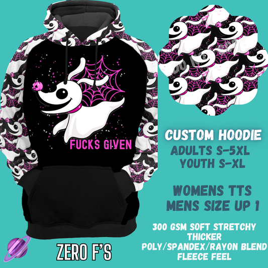 ZERO F'S -CUSTOM HOODIES RE-RUN PREORDER CLOSING 5/11