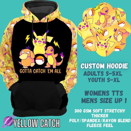 YELLOW CATCH -CUSTOM HOODIES RE-RUN PREORDER CLOSING 5/11