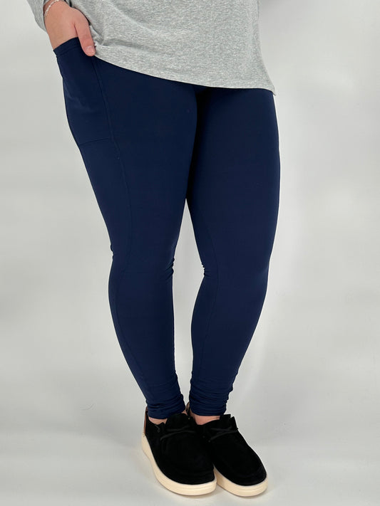 Navy Sports Pocket Leggings