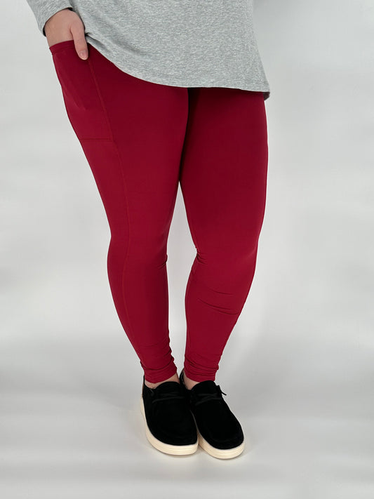 Cranberry Sport Pocket Leggings