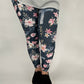 Floral Cross Leggings w/ Pockets