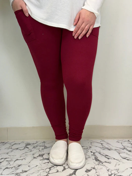 Cranberry Pocket Leggings