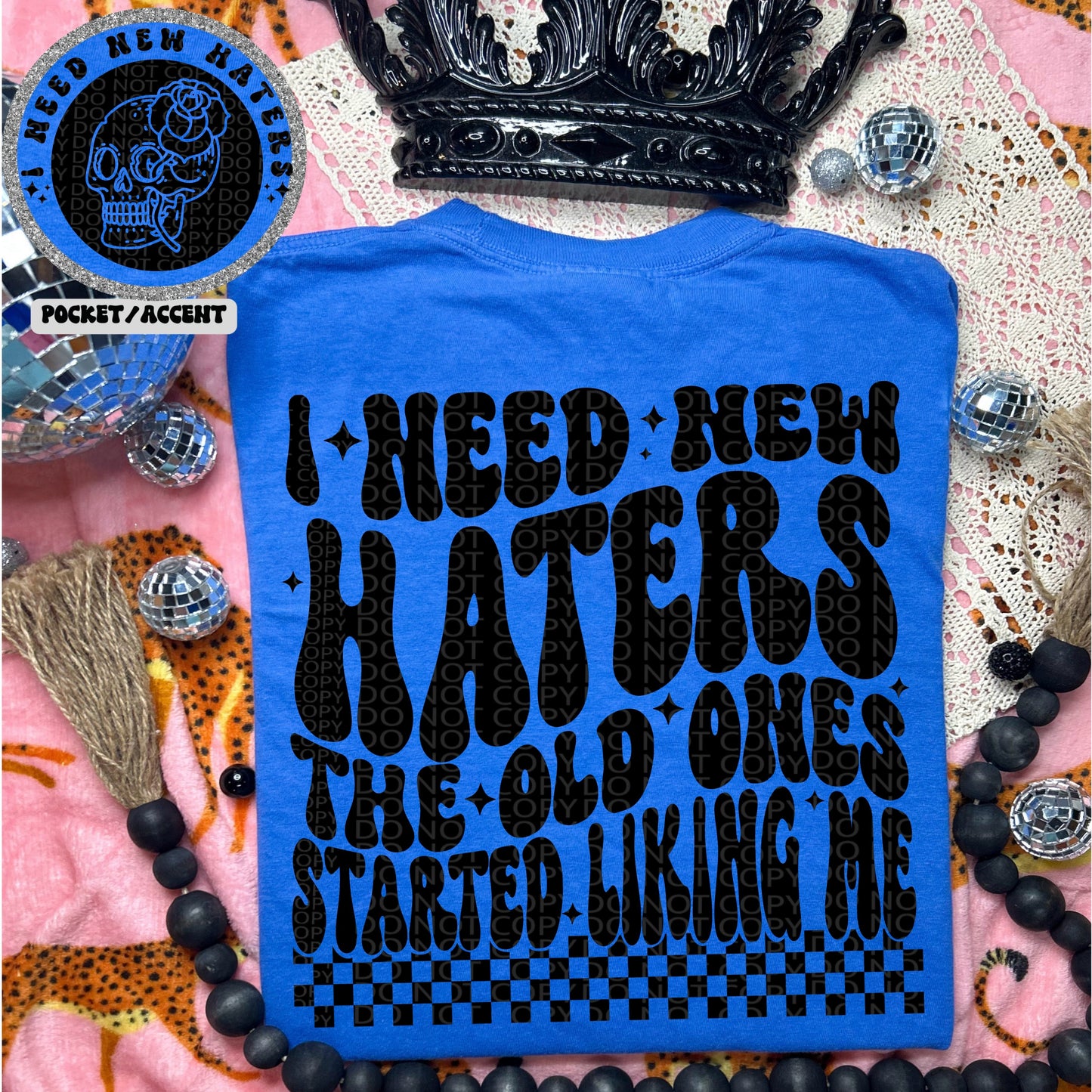 NEW HATERS- POCKET PRINT DOUBLE SIDED TEE