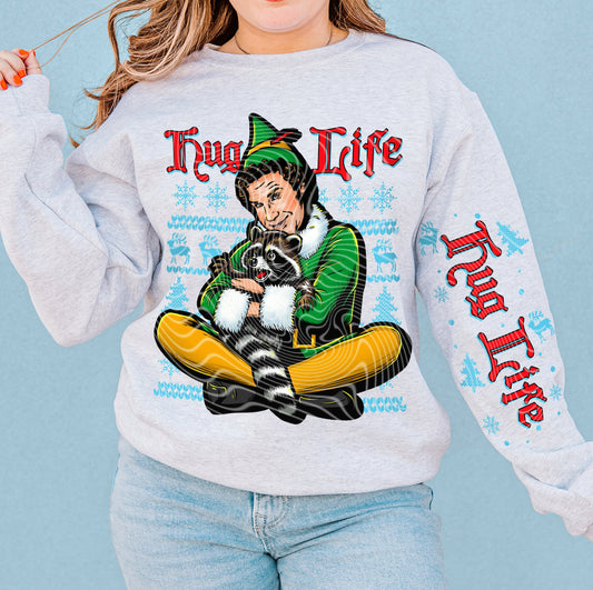 THUG LIFE SWEATSHIRT W/ SLEEVE PRINT