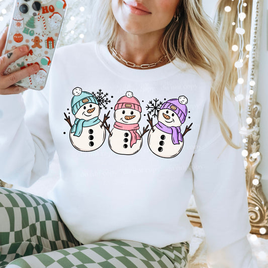 PASTEL SNOWMAN SWEATSHIRT