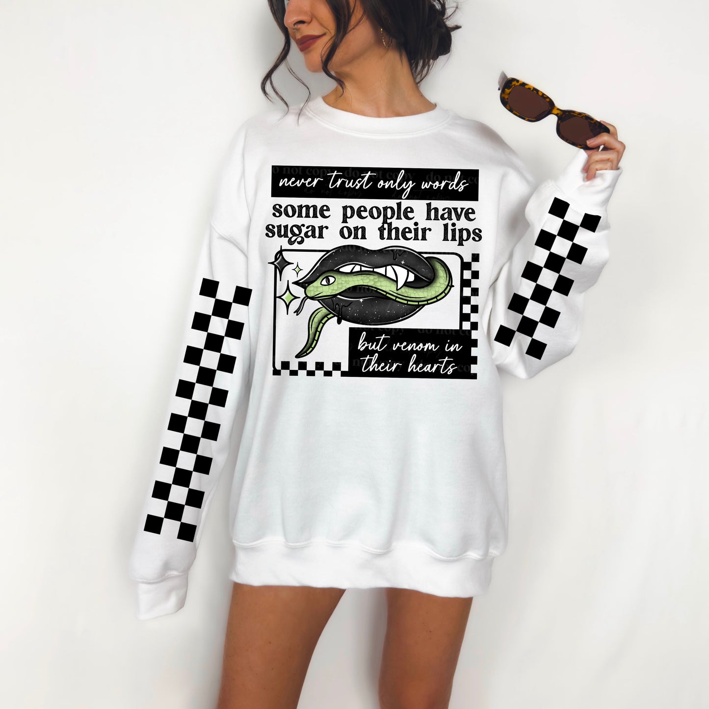 VENOM IN THEIR HEARTS SWEATSHIRT W/ SLEEVE PRINT