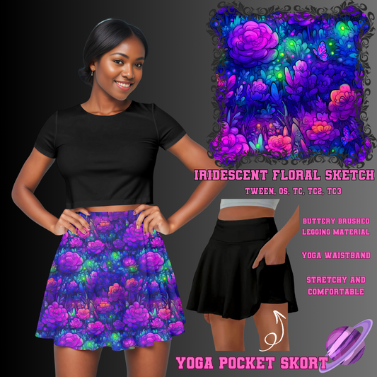 IRIDESCENT FLORAL SKETCH - POCKET SKORT RUN 2 - PREORDER CLOSING 5/21