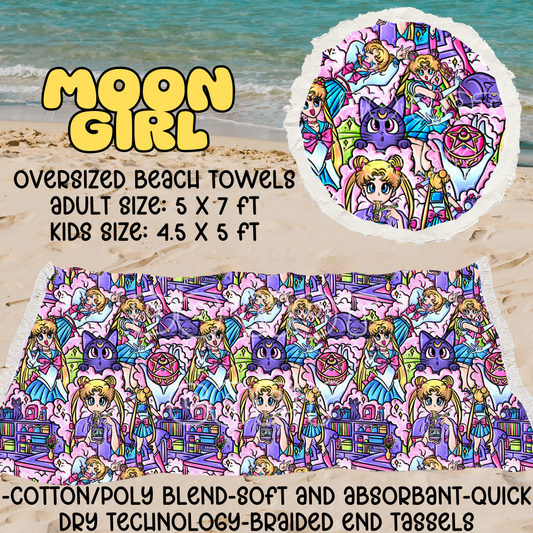 MOON GIRL - OVERSIZED BEACH TOWEL RUN 5 - PREORDER CLOSING 3/23