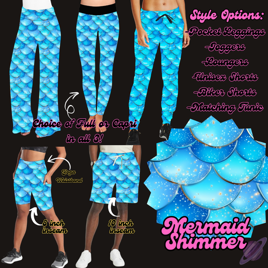 MERMAID SHIMMER - LEGGING/JOGGER/LOUNGER/SHORTS - PRETTY RUN PREORDER CLOSING 3/21