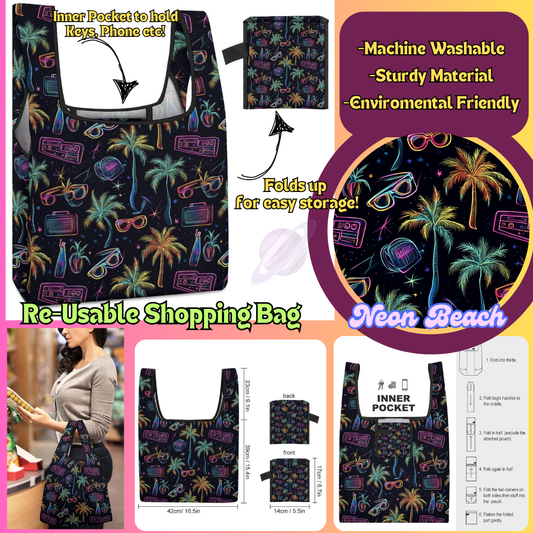 NEON BEACH-SHOPPING BAGS 2-PREORDER CLOSING 6/27