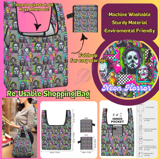NEON HORROR-SHOPPING BAGS 2-PREORDER CLOSING 6/27