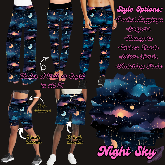 NIGHT SKY - LEGGING/JOGGER/LOUNGER/SHORTS - PRETTY RUN PREORDER CLOSING 3/21