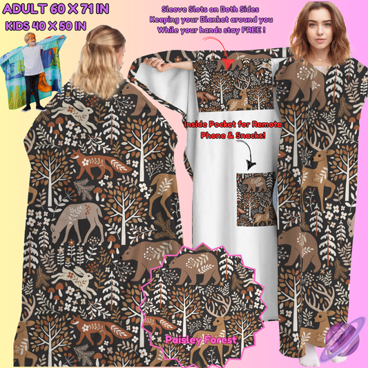 WEARABLE THROW RUN-PAISLEY FOREST-PREORDER CLOSING 8/31