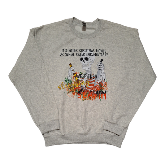 It's either Christmas movies or serial killer documentaries Crewneck Sweater