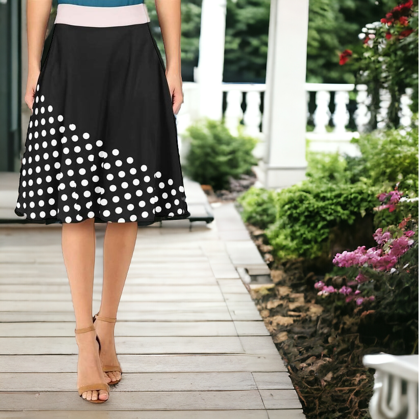 Polka Dots Swing Skirt