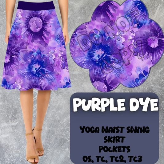 PURPLE DYE - SWING SKIRTS RUN 6 - PREORDER CLOSING 3/13