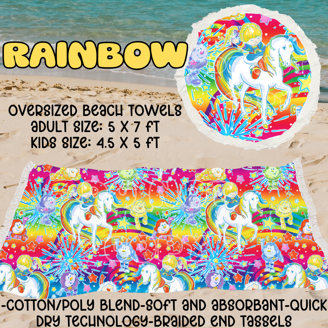 RAINBOW - OVERSIZED BEACH TOWEL RUN 5 - PREORDER CLOSING 3/23