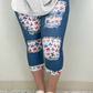 RWB Bows Blue Denim Capri w/ Back Pockets!