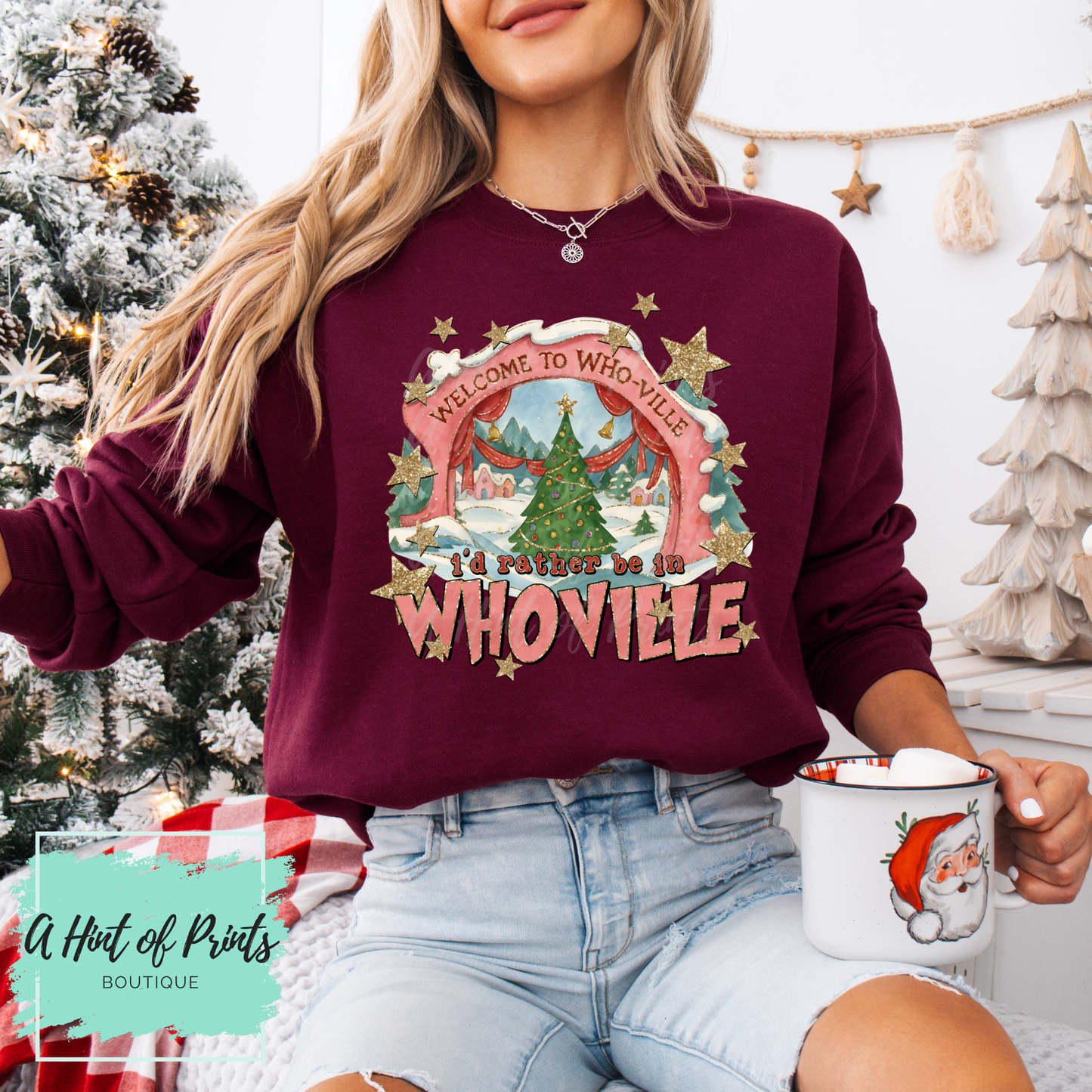 Holiday Village Nostalgia Graphic Tee, Crewneck & Hoodie