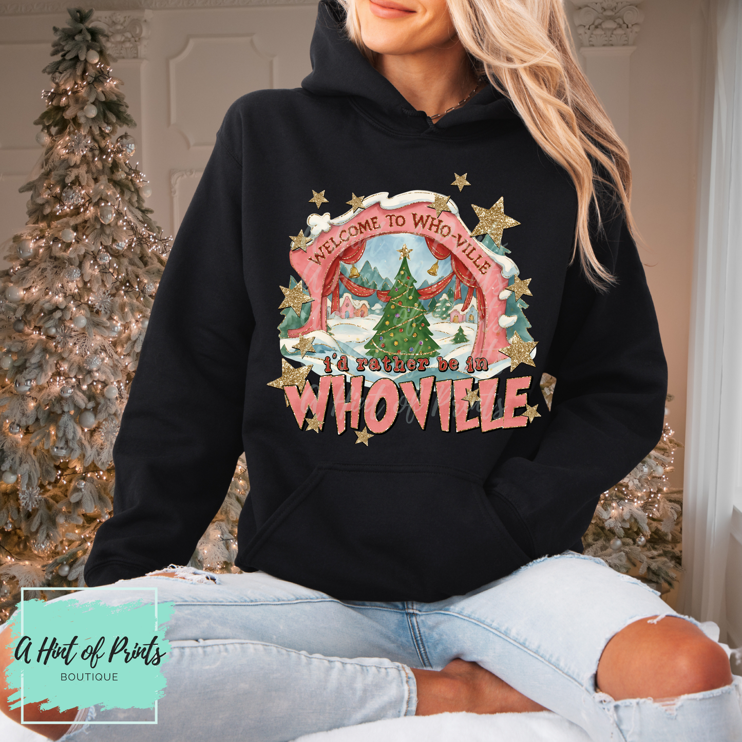 Holiday Village Nostalgia Graphic Tee, Crewneck & Hoodie