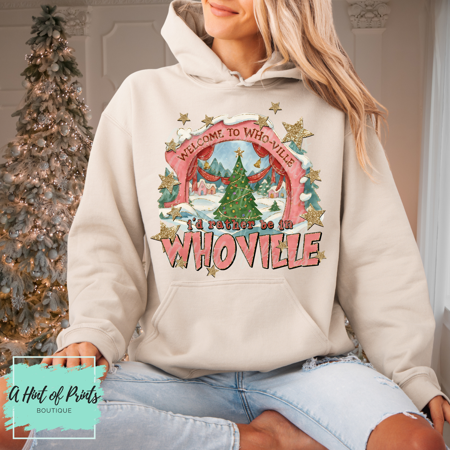 Holiday Village Nostalgia Graphic Tee, Crewneck & Hoodie