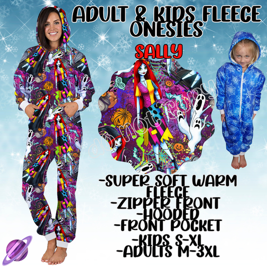 SALLY - ADULT & KIDS FLEECE ONESIES CLOSING 9/28