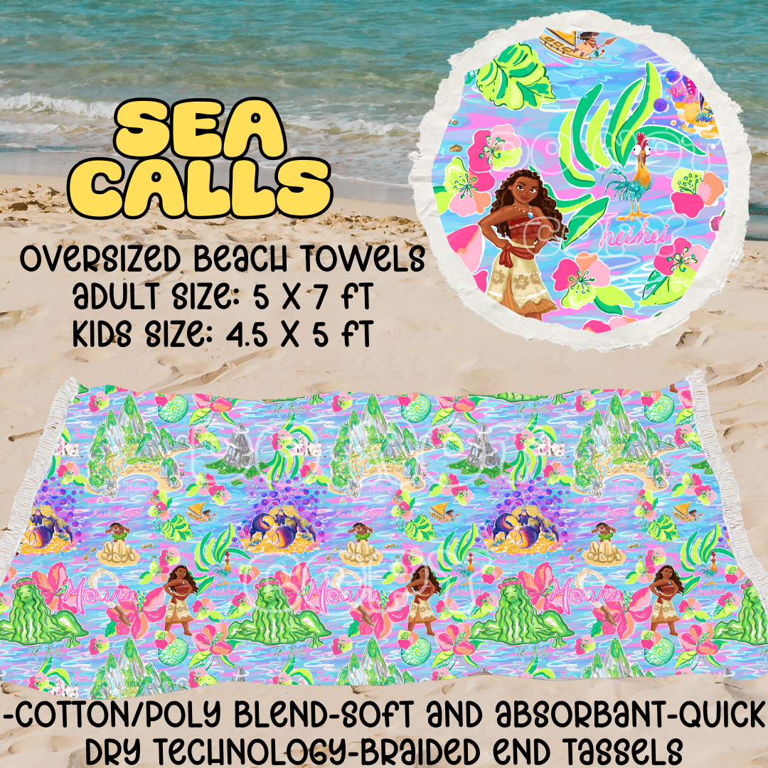 SEA CALLS - OVERSIZED BEACH TOWEL RUN 5 - PREORDER CLOSING 3/23