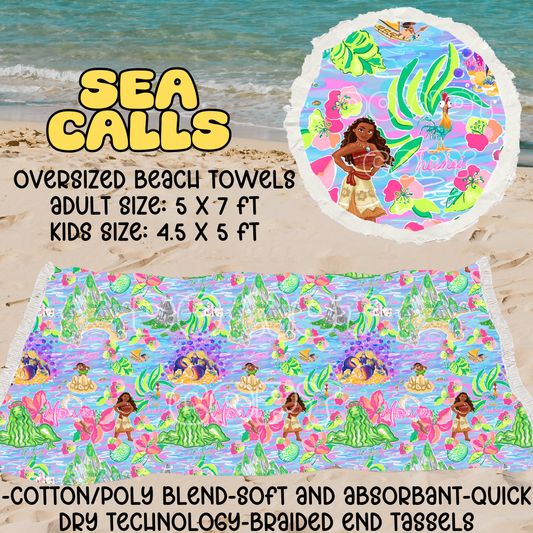 SEA CALLS - OVERSIZED BEACH TOWEL RUN 5 - PREORDER CLOSING 3/23