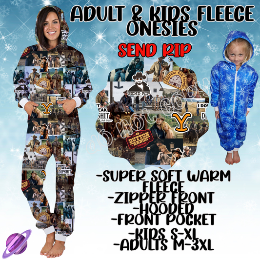 SEND RIP - ADULT & KIDS FLEECE ONESIES CLOSING 9/28