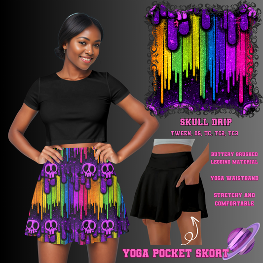 SKULL DRIP - POCKET SKORT RUN 2 - PREORDER CLOSING 5/21