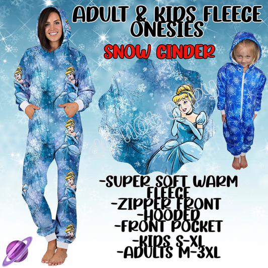 SNOW CINDER - ADULT & KIDS FLEECE ONESIES CLOSING 9/28