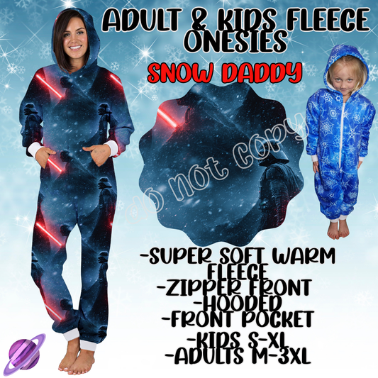 SNOW DADDY - ADULT & KIDS FLEECE ONESIES CLOSING 9/28