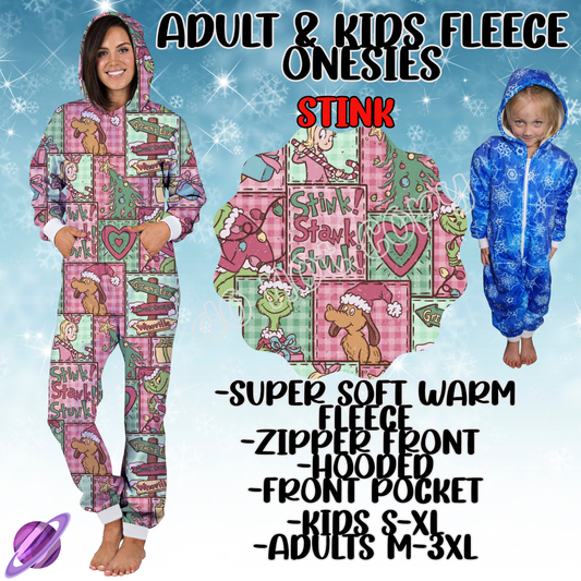 STINK - ADULT & KIDS FLEECE ONESIES CLOSING 9/28