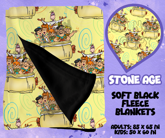 STONE AGE - SOFT BLACK FLEECE THROWS RUN 12-PREORDER CLOSING 9/22