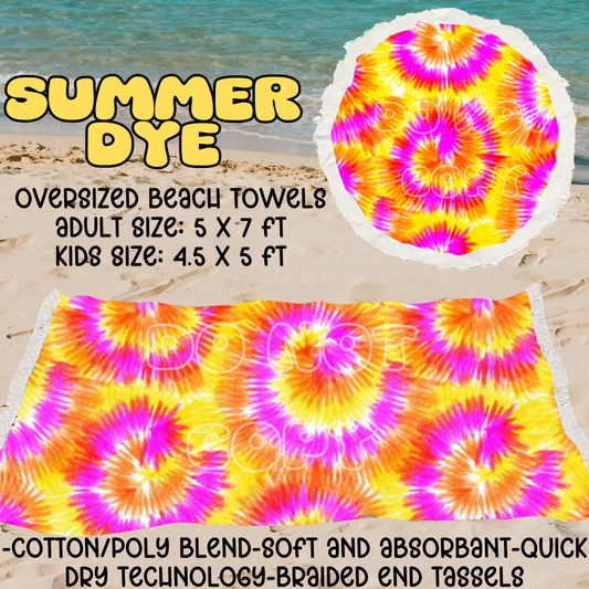 SUMMER DYE - OVERSIZED BEACH TOWEL RUN 5 - PREORDER CLOSING 3/23