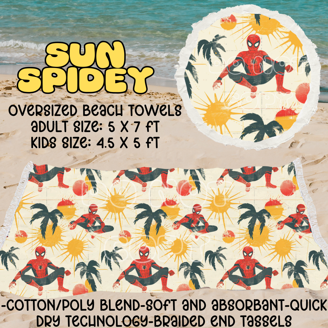 SUN SPIDEY - OVERSIZED BEACH TOWEL RUN 5 - PREORDER CLOSING 3/23