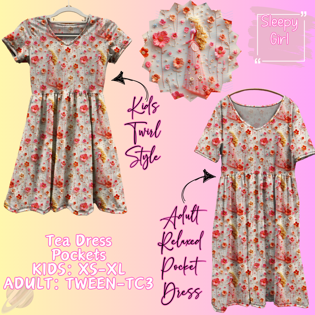 Sleepy Girl - Adult & Kids - Magical Tea Dress Run- Preorder Closing 1/29