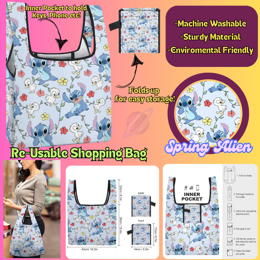 SPRING ALIEN-SHOPPING BAGS 2-PREORDER CLOSING 6/27