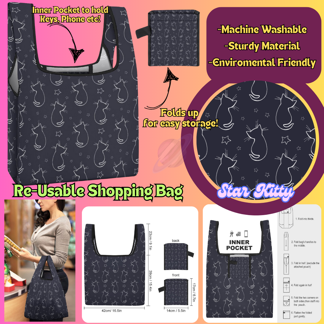STAR KITTY-SHOPPING BAGS 2-PREORDER CLOSING 6/27