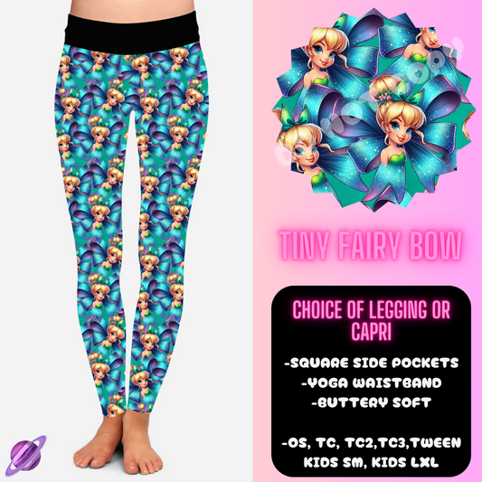 TINY FAIRY BOW - BOW RUN LEGGING/CAPRI PREORDER CLOSING 4/7 ETA MAY