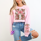 POINSETTIA CROSS - CREWNECK SWEATSHIRT W/ SLEEVE PRINT