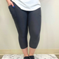 Charcoal Gray Capri w/ Pockets