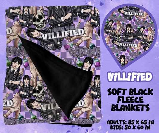 VILLIFIED - SOFT BLACK FLEECE THROWS RUN 12-PREORDER CLOSING 9/22