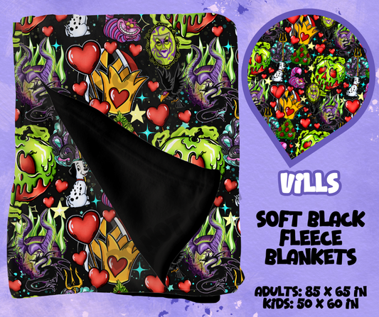 VILLS - SOFT BLACK FLEECE THROWS RUN 12-PREORDER CLOSING 9/22