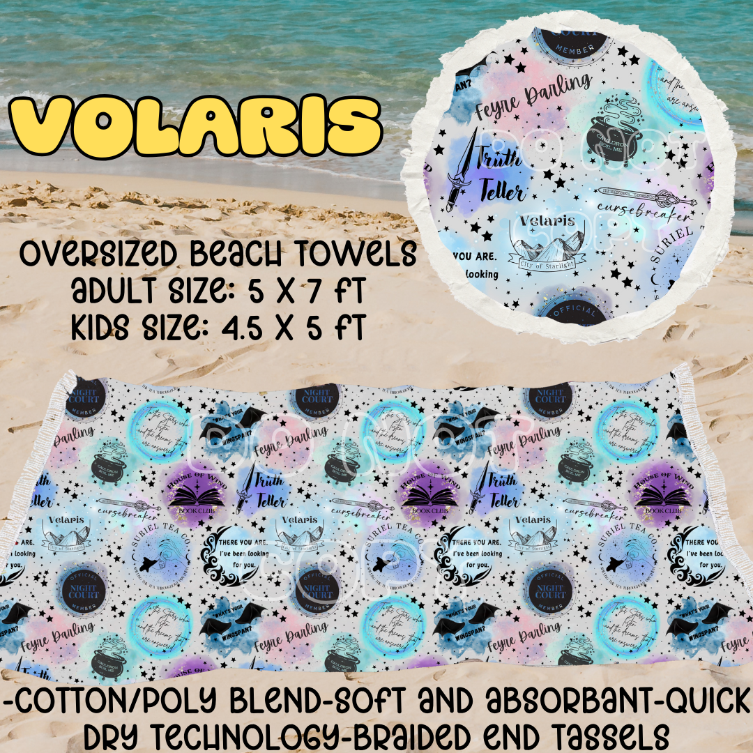 VOLARIS - OVERSIZED BEACH TOWEL RUN 5 - PREORDER CLOSING 3/23