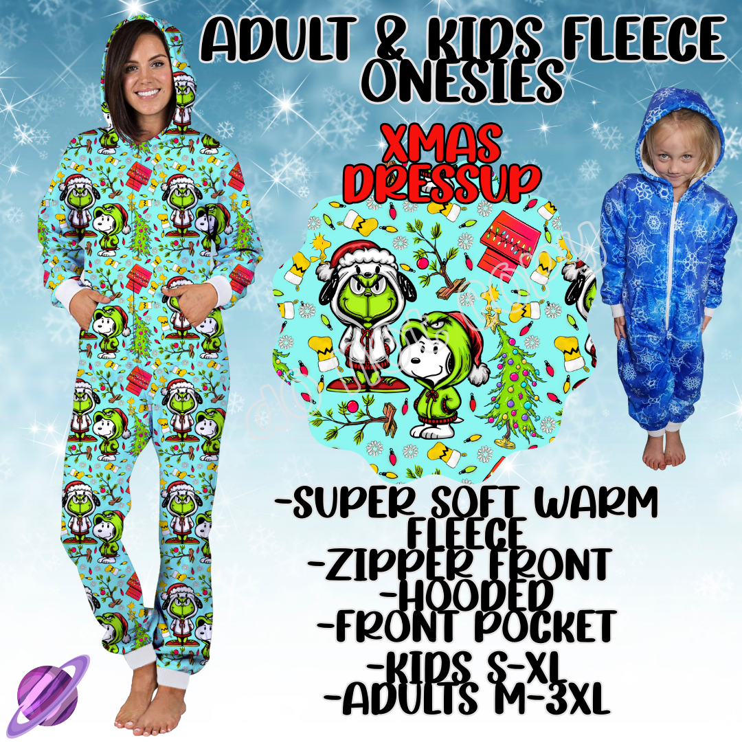 XMAS DRESSUP - ADULT & KIDS FLEECE ONESIES CLOSING 9/28